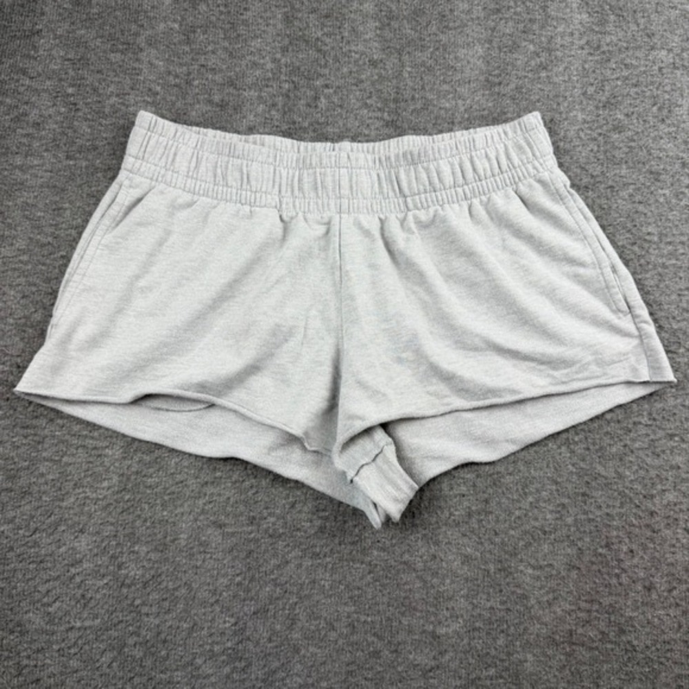Wild Fable Sweat Shorts Women's Size M Gray Raw Hem Elastic Waist Lounge